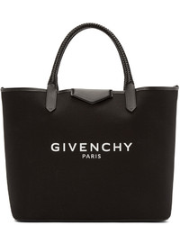 Givenchy Black Logo Large Antigona Shopping Tote