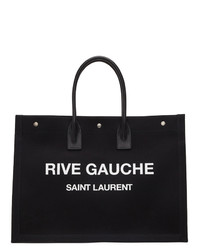 Saint Laurent Black Rive Gauche Noe Tote