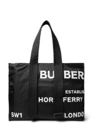 Burberry Logo Print Shell Tote Bag