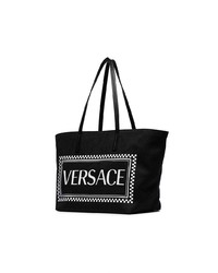 Versace Logo Print Tote Bag
