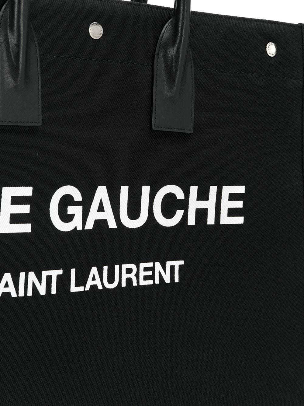 SAINT LAURENT: Noe Rive Gauche tote bag in canvas - White