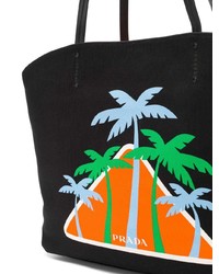 Prada Palms Logo Tote Bag