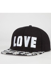 Absolutely Daisy Lovehate Snapback Hat Black One Size For 234049100