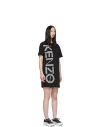 Kenzo Black Logo T Shirt Dress