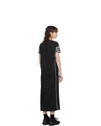 Kenzo Black Long Logo Sport T Shirt Dress