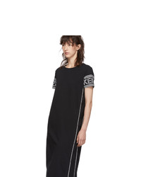Kenzo Black Long Logo Sport T Shirt Dress
