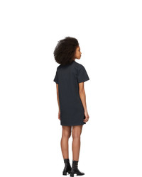 Acne Studios Black Reverse Logo T Shirt Dress
