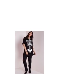 Missguided Plus Size Skull Print Jersey Dress