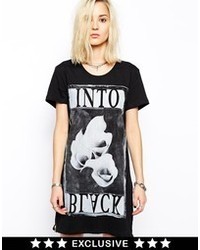 Religion Oversized T Shirt Dress With X Ray Flower Print