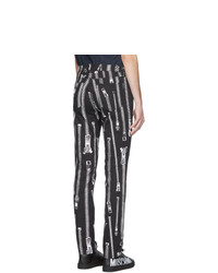 Moschino Black Zipper Trousers