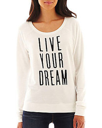 jcpenney Ana Ana Long Sleeve Graphic Sweatshirt