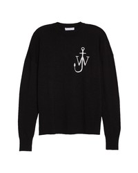 JW Anderson Anchor Logo Intarsia Merino Wool Sweater