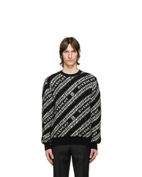Givenchy Black And White Chain Sweater