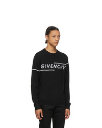 Givenchy Black And White Split Logo Sweater