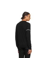 Givenchy Black And White Split Logo Sweater