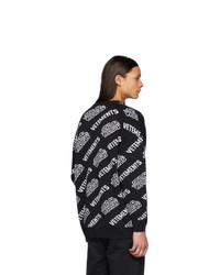 Vetements Black And White Star Wars Edition All Over Logo Sweater