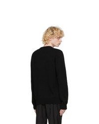 Dolce and Gabbana Black Cashmere And Wool Dna Sweater