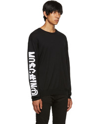 Moschino Black Cashmere Symbols Logo Sweater