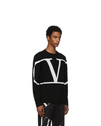 Valentino Black Cashmere Vlogo Sweater
