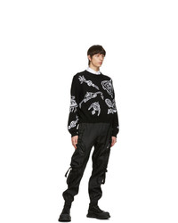Moschino Black Cotton Space Sweater