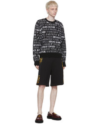 VERSACE JEANS COUTURE Black Cotton Sweater