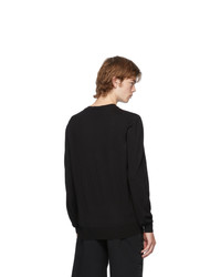 Alexander McQueen Black Faded Needle Crewneck Sweater