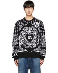 Dolce & Gabbana Black Graphic Sweater