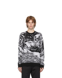 Paul Smith Black Jacquard Landscape Sweater