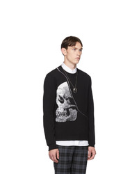 Alexander McQueen Black Knit Skull Sweater