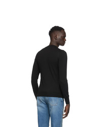 Vetements Black Merino Logo Crewneck Sweater