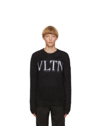 Valentino Black Mohair Vltn Sweater