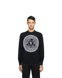VERSACE JEANS COUTURE Black New Buttons Sweater