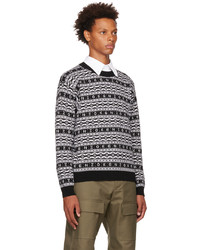 Kenzo Black Paris Jacquard Sweater