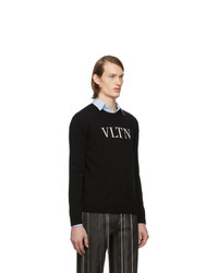 Valentino Black Vltn Crewneck Sweater