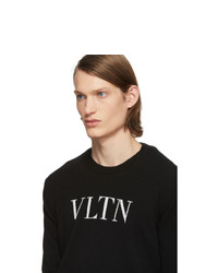 Valentino Black Vltn Crewneck Sweater
