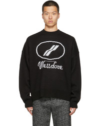 We11done Black White Logo Sweater