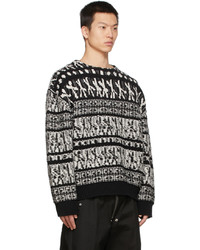 Givenchy Black White Patchwork Effect Sweater