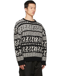 Givenchy Black White Patchwork Effect Sweater