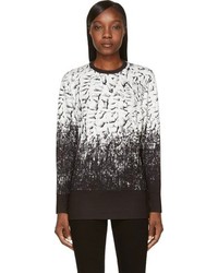 Helmut Lang Black White Scarp Print Sweatshirt