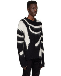 BLK DNM Black White Wool Sweater
