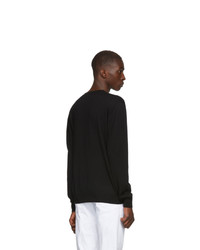 DSQUARED2 Black Wool Icon Crewneck Sweater