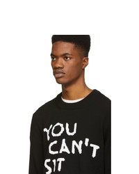 Nasaseasons Black Wool You Cant Sit With Us Sweater