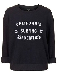 Topshop Cali Surf Brushed Sweatshirt