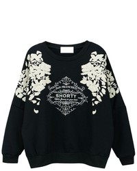 ChicNova Vintage Print Pullover Sweatshirt
