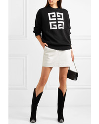 Givenchy Distressed Intarsia Cotton Sweater