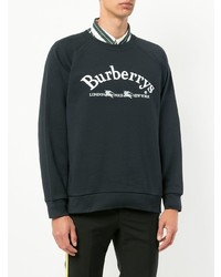 Burberry Embroidered Archive Logo Jersey Sweatshirt