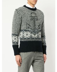 Thom Browne Embroidered Long Sleeve Sweater