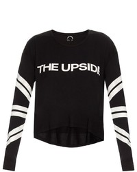 The Upside Force Logo Print Cotton Jersey Sweatshirt