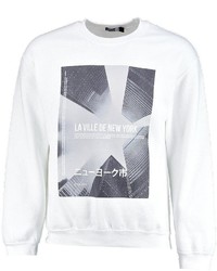 Boohoo Front And Sleeve Print Sweatshirt