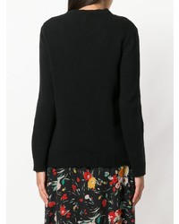 RED Valentino Front Script Fitted Sweater